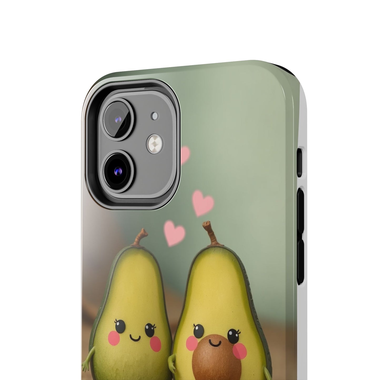 Cute Avocado Phone Case, Funny Tough Case, Quirky Phone Accessory, Gifts for Foodies, Valentine's Day Present