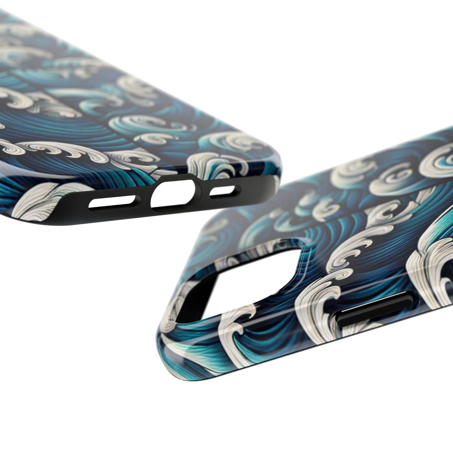 Ocean Waves Tough Phone Case - Durable Protection with Artistic Design - for iPhone