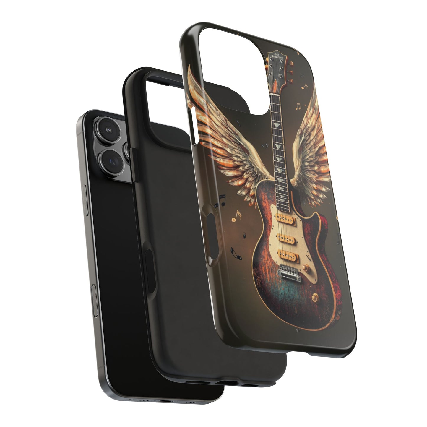 Inspirational Guitar Wing Phone Case - Tough Protection for Music Lovers