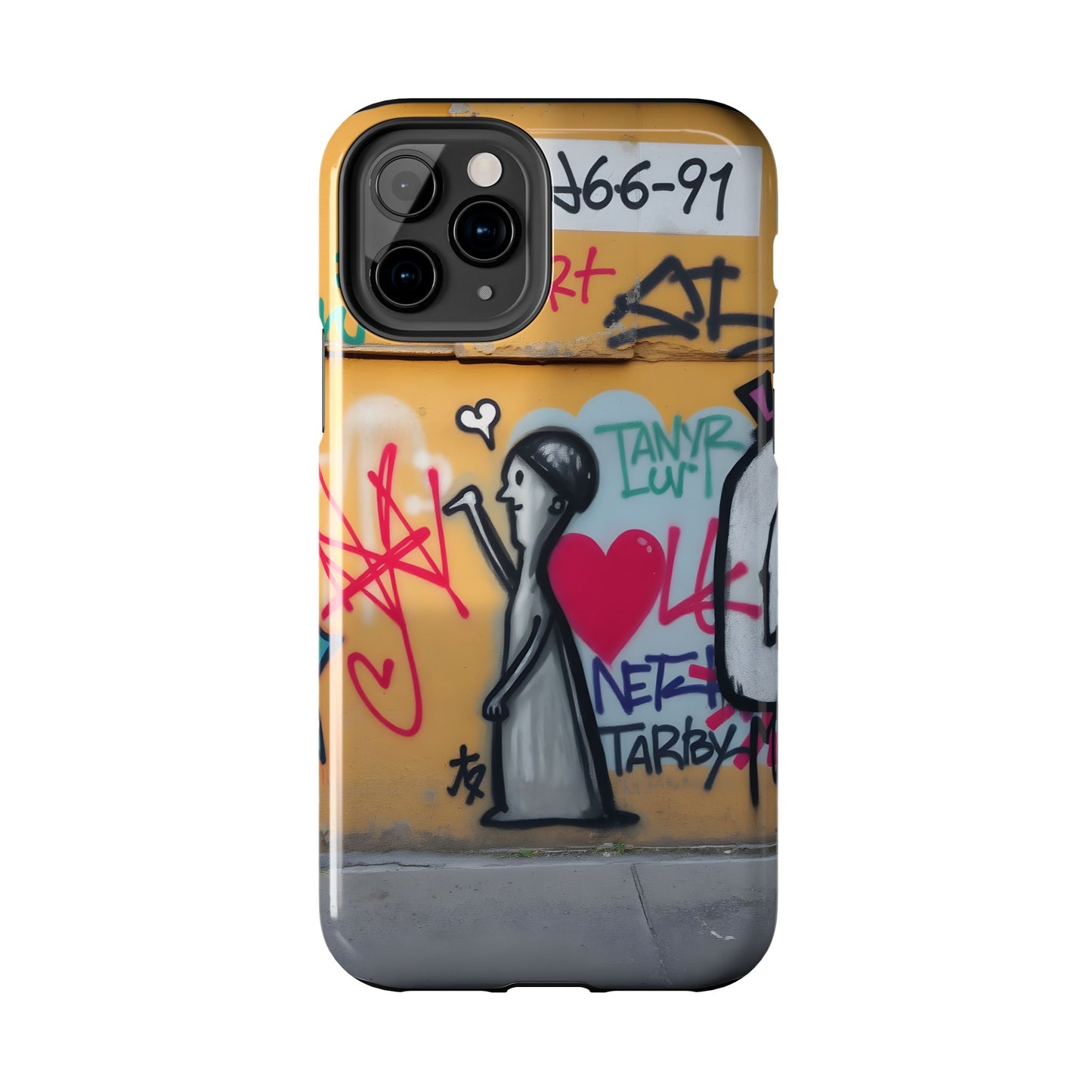 Urban Cupid Graffiti Tough Phone Case - Durable Protection with Street Art Vibe - for iPhone