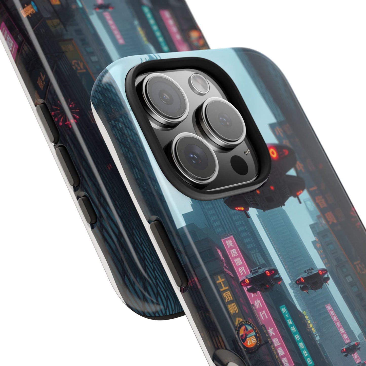 Futuristic City Tough Phone Case - Sci-Fi Design for Urban Explorers