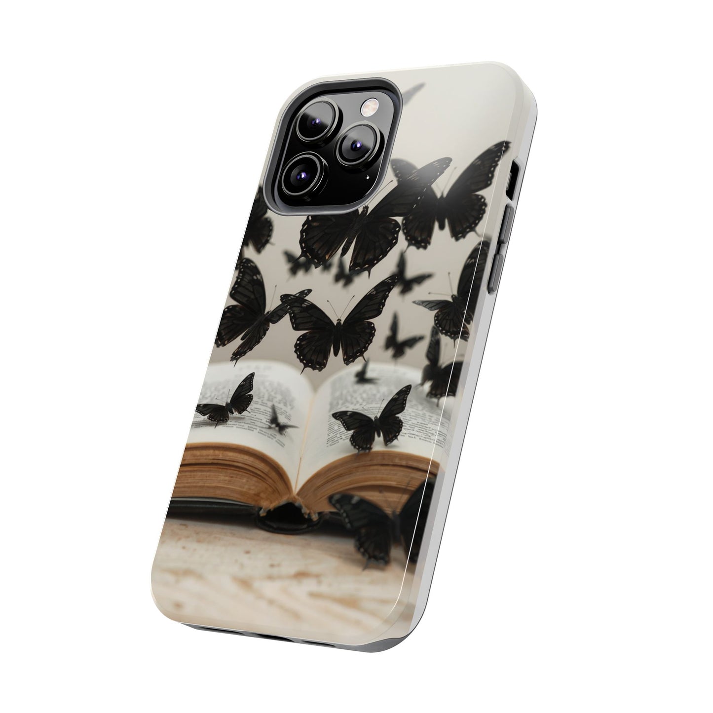 Butterfly Magic Tough Phone Case - Literary Design for Book Lovers