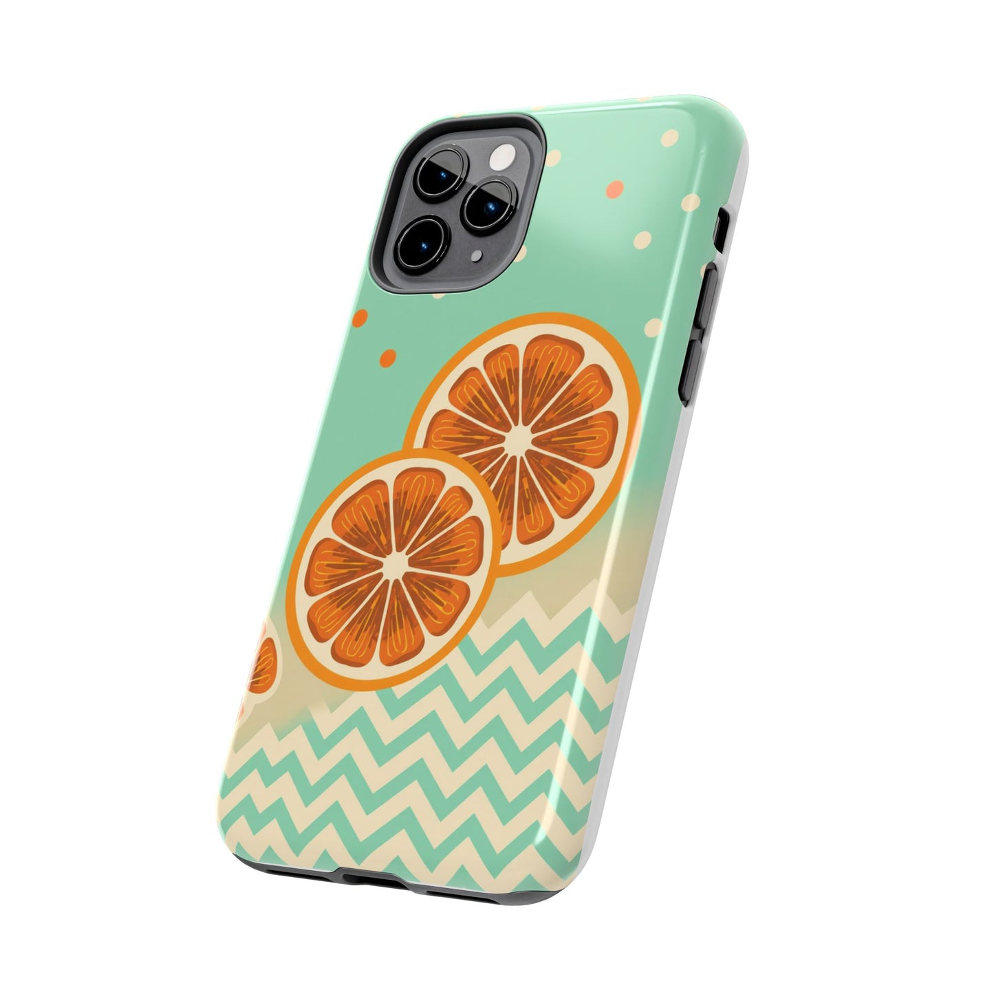 Citrus Vibe Tough Phone Case - Fun Orange Slice Design