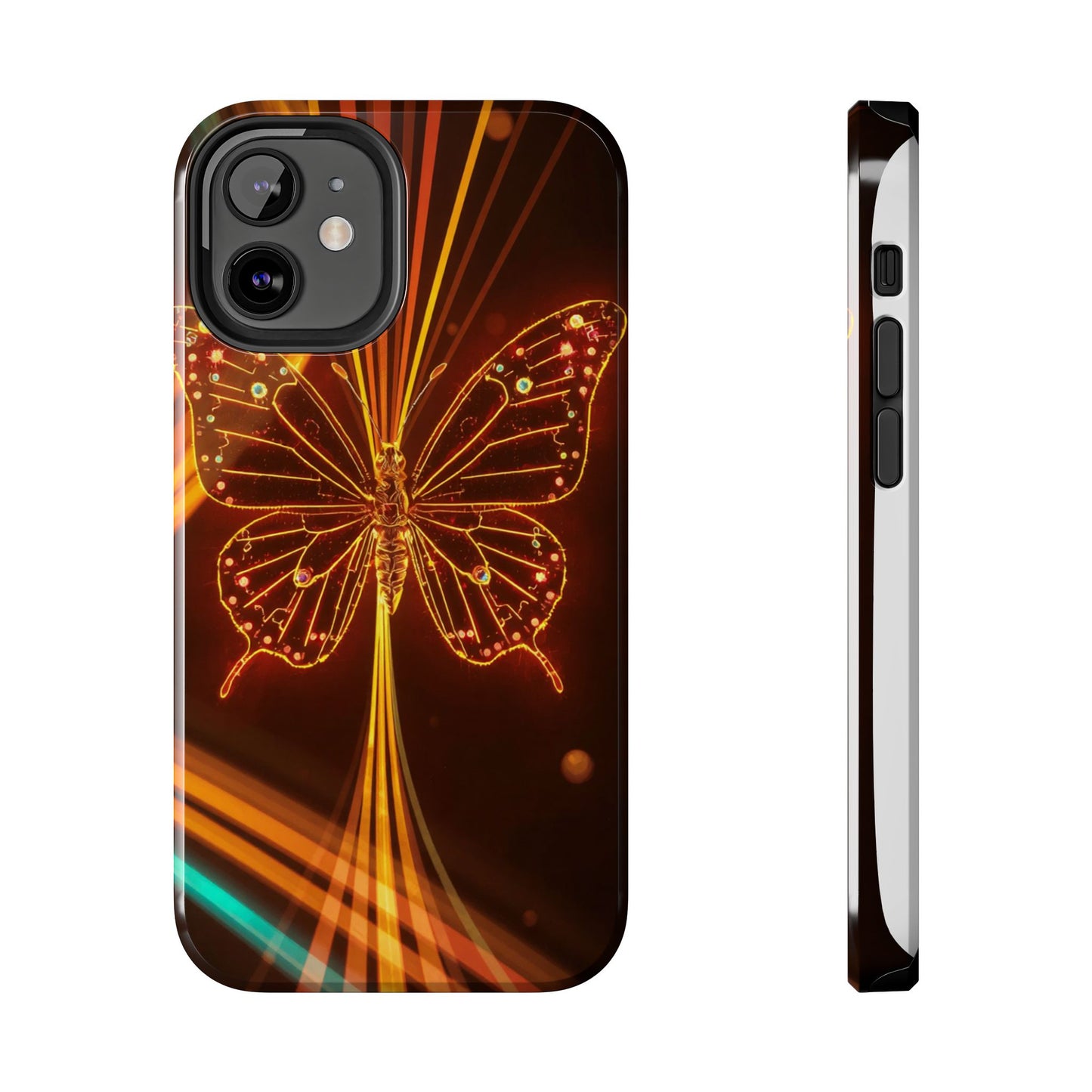 Elegant Butterfly Tough Phone Case - Stylish Protection for Nature Lovers