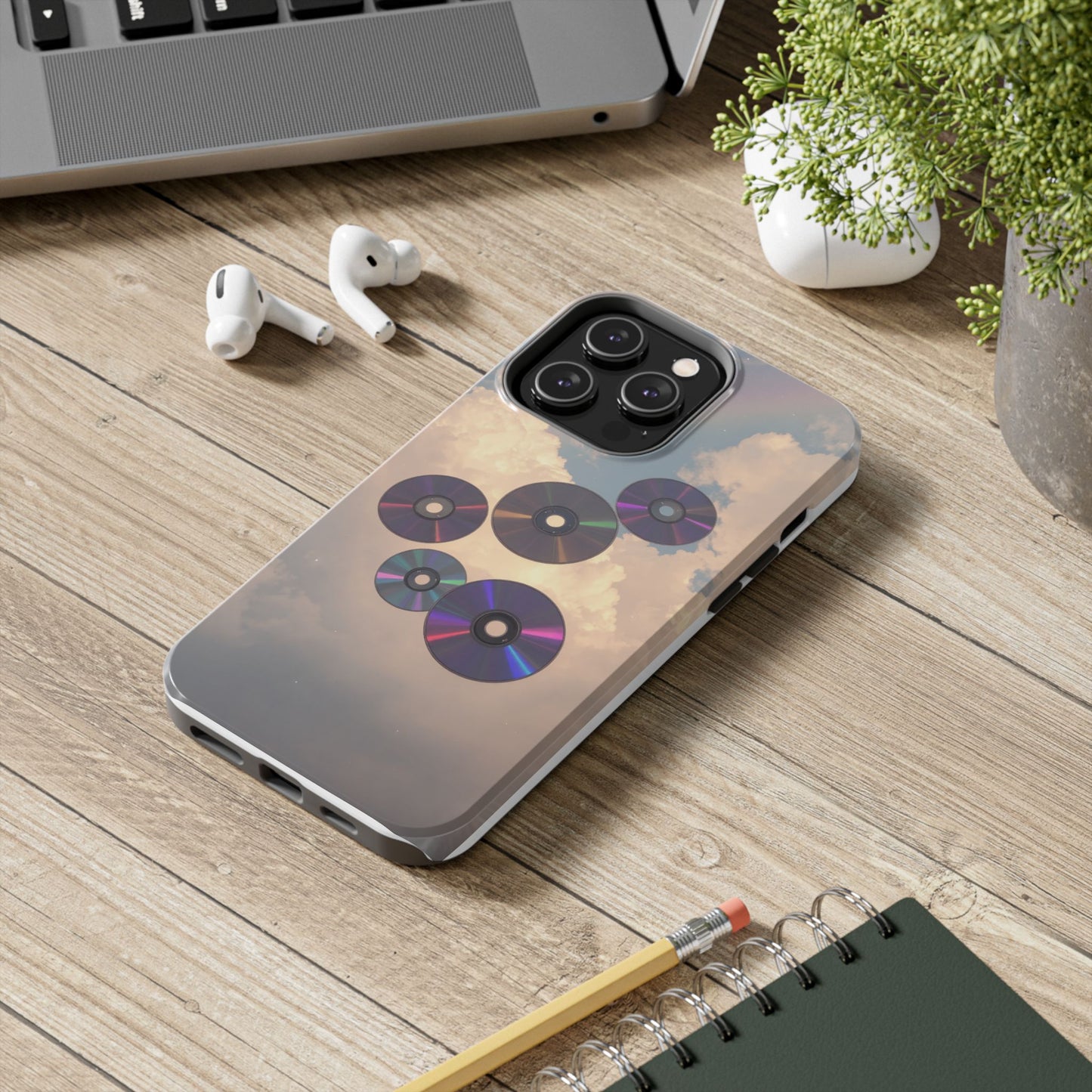 Vibrant Cloud CD Tough Phone Case - Durable and Stylish