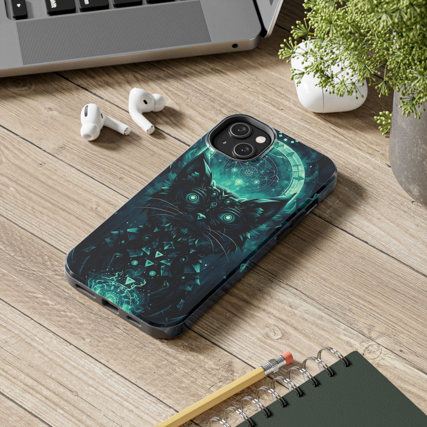 Mystical Dark Cat Phone Case - Tough Protective Cover for Cat Lovers - for iPhone