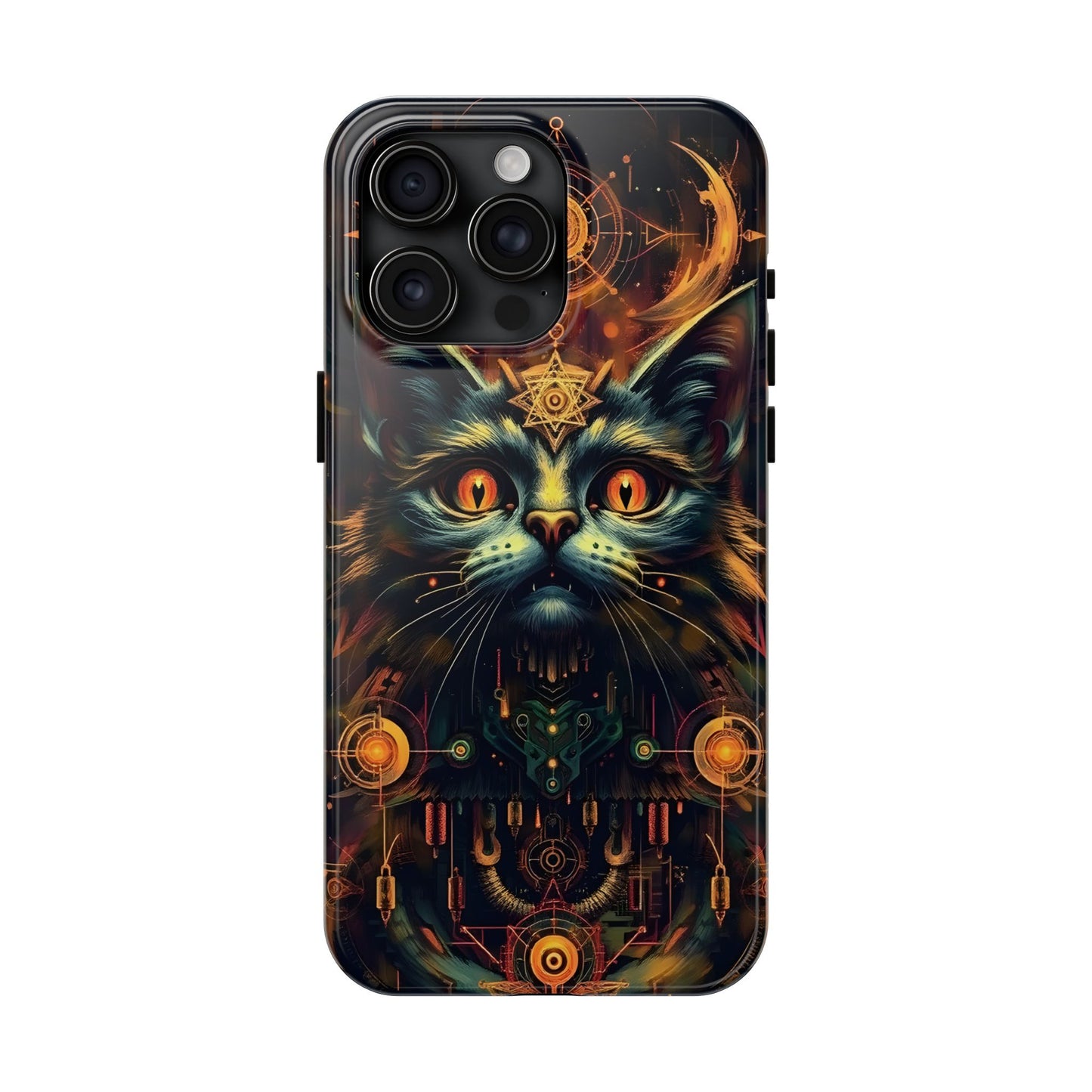 Mystical Cat Queen Tough Phone Case – Unique Protection for Cat Lovers - for iPhone