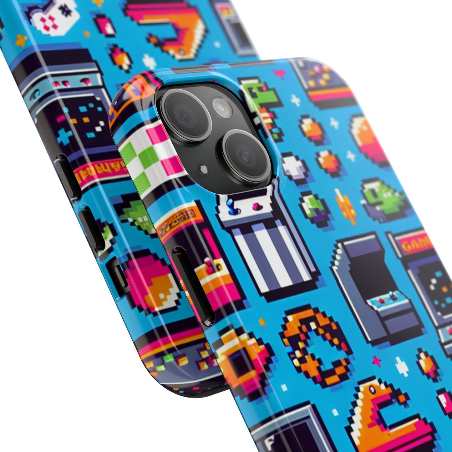 Retro Gaming Tough Phone Case - Pixel Art Design for Gamers - for iPhone