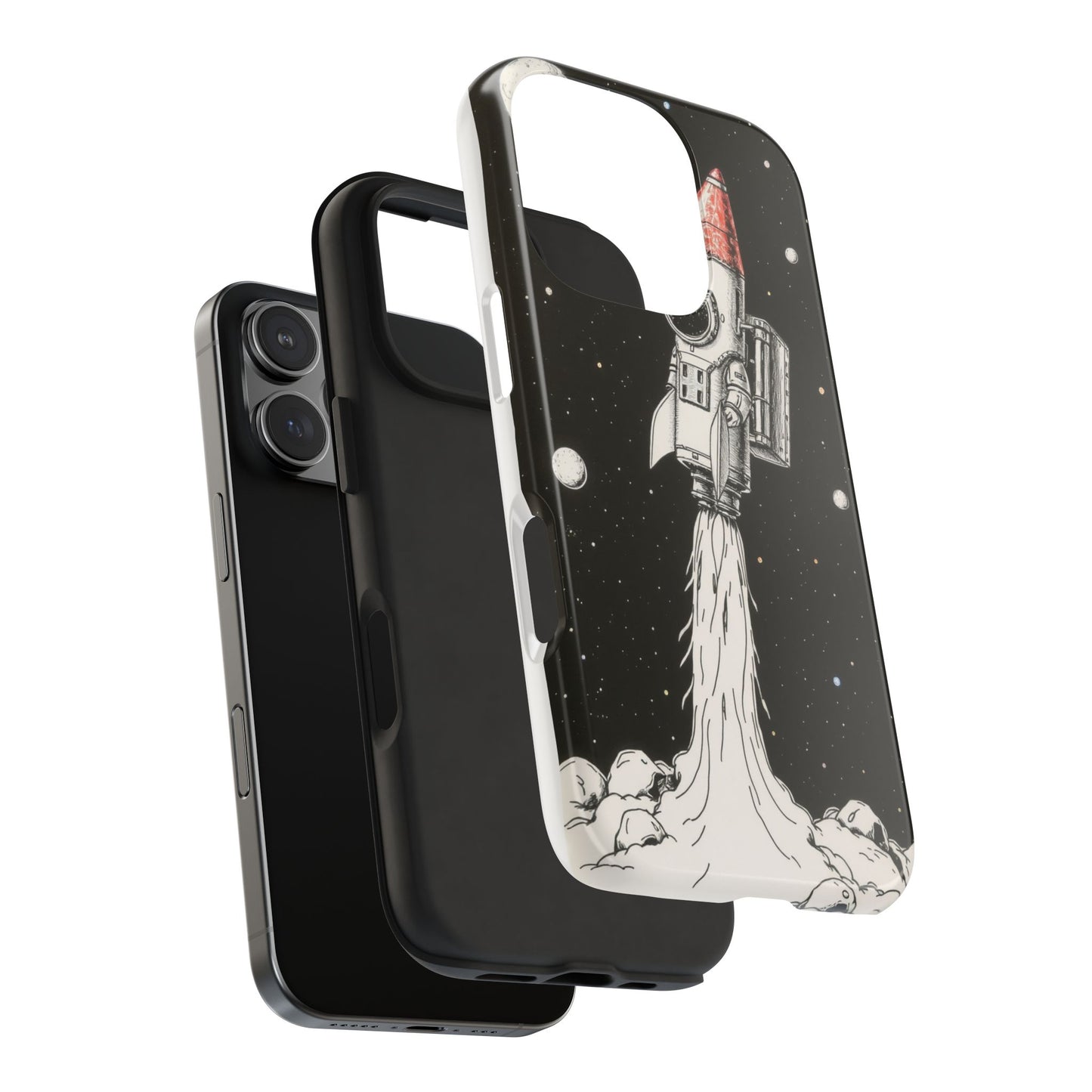 Cool Tough Phone Case for iPhone - Astro-Rocket Bond