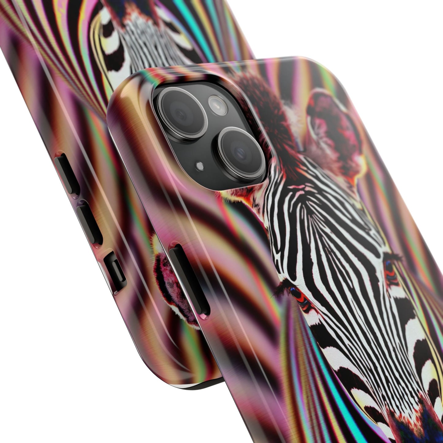 Vibrant Zebra Tough Phone Case - Unique Animal Design for Wild Spirit