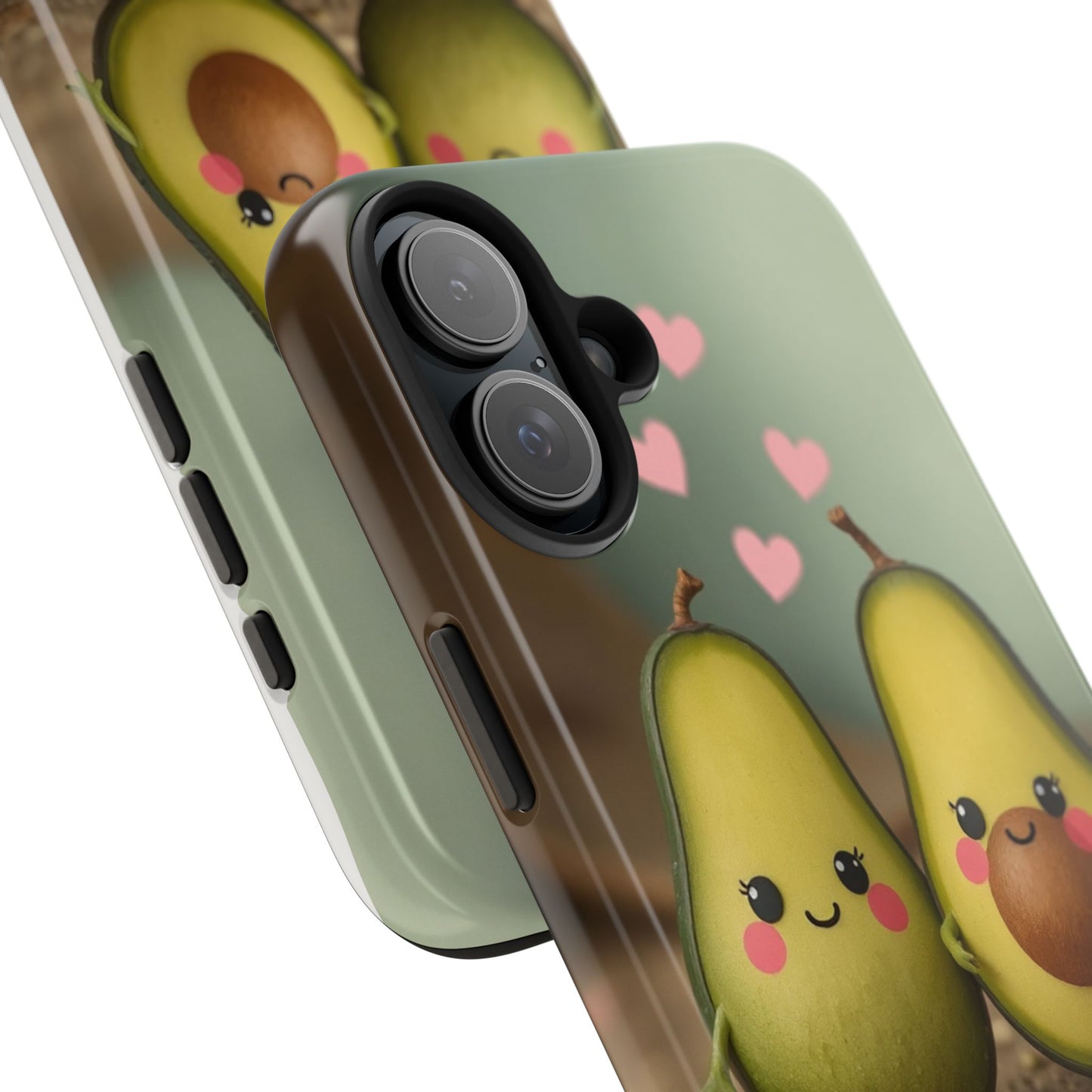Cute Avocado Phone Case, Funny Tough Case, Quirky Phone Accessory, Gifts for Foodies, Valentine's Day Present