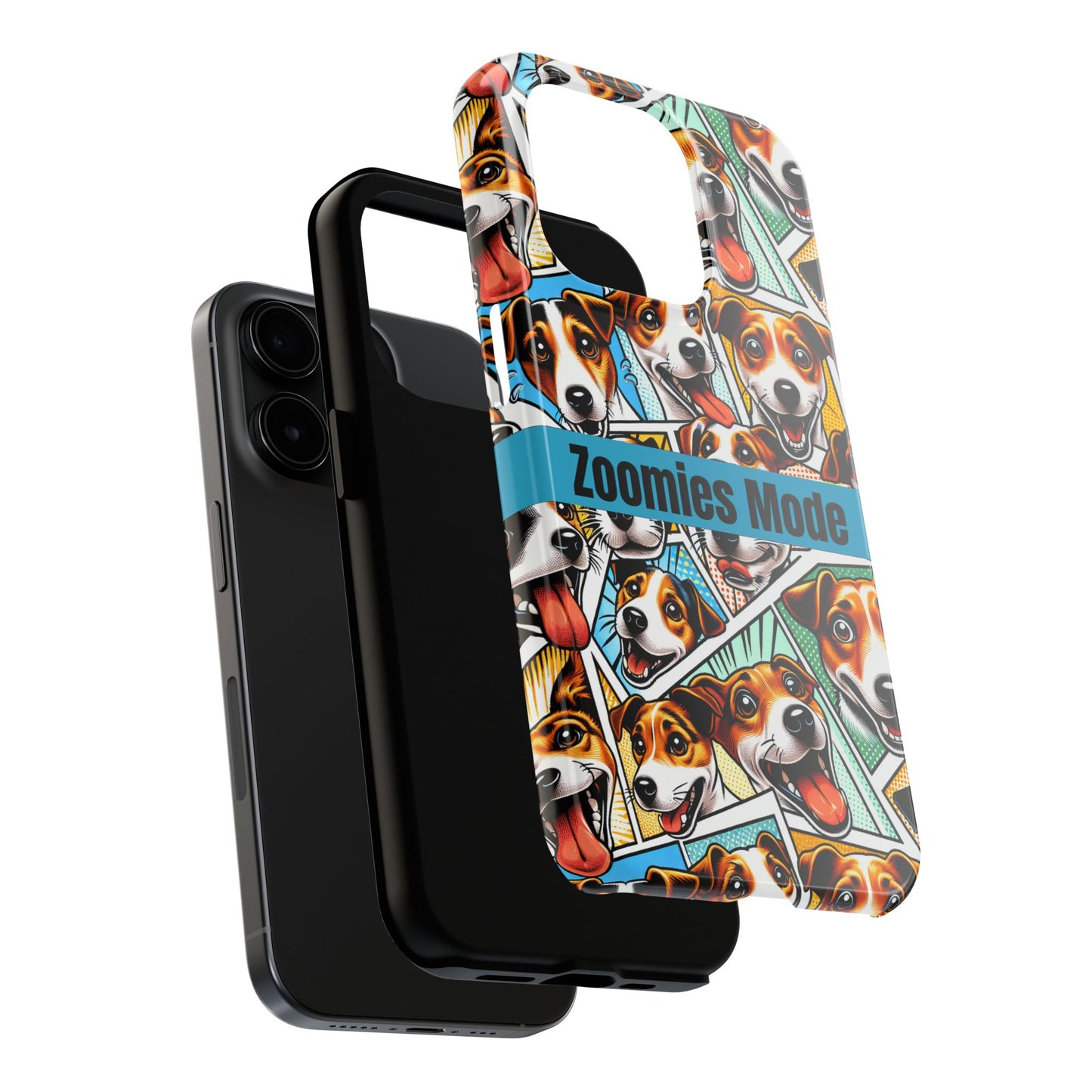 Zoomies Mode Jack Russell Tough Phone Case - Fun Dog Design Case for iPhone