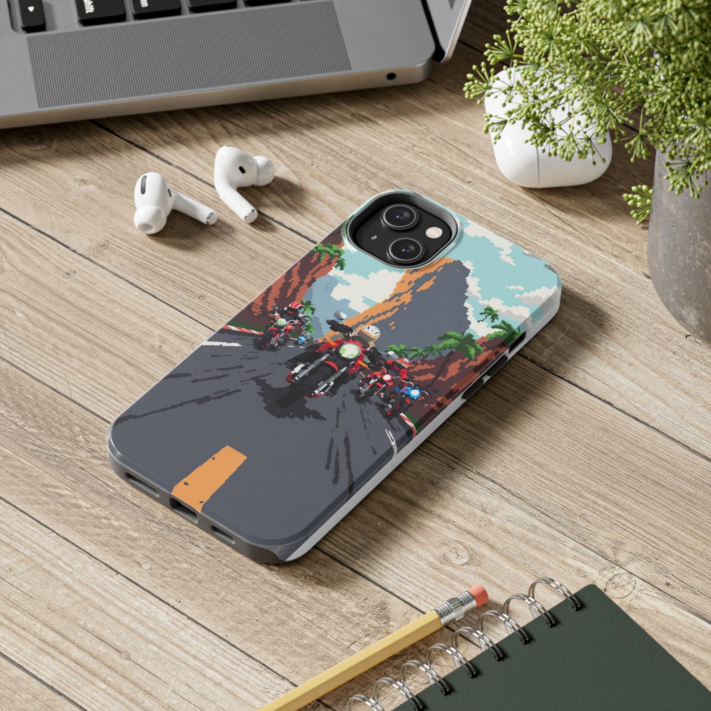 Retro Biker Tough Phone Case - Perfect for Motorcycle Lovers