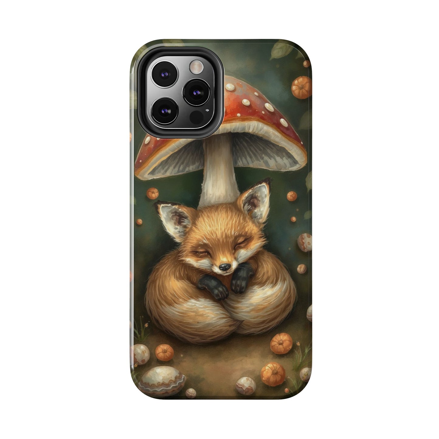 Cute Fox & Mushroom Phone Case - Tough Protective Cover