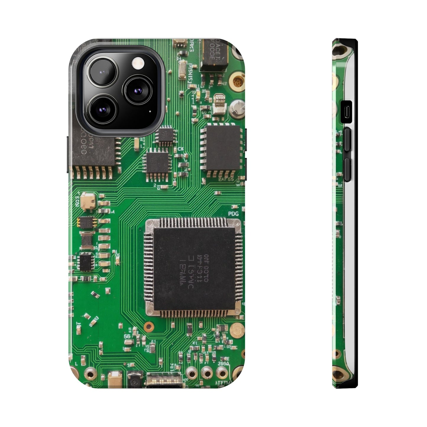 Circuit Board Tough Phone Case - Durable Tech Design