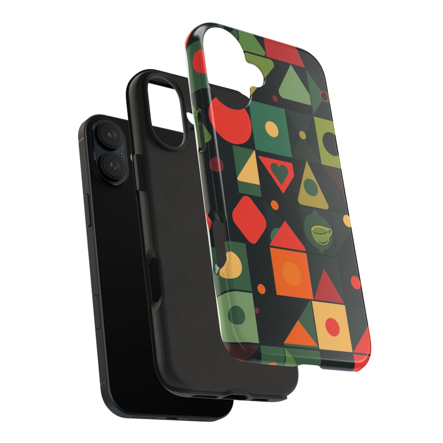 Vibrant Geometric Tough Phone Cases – Stylish Protection for Trendsetters - for iPhone