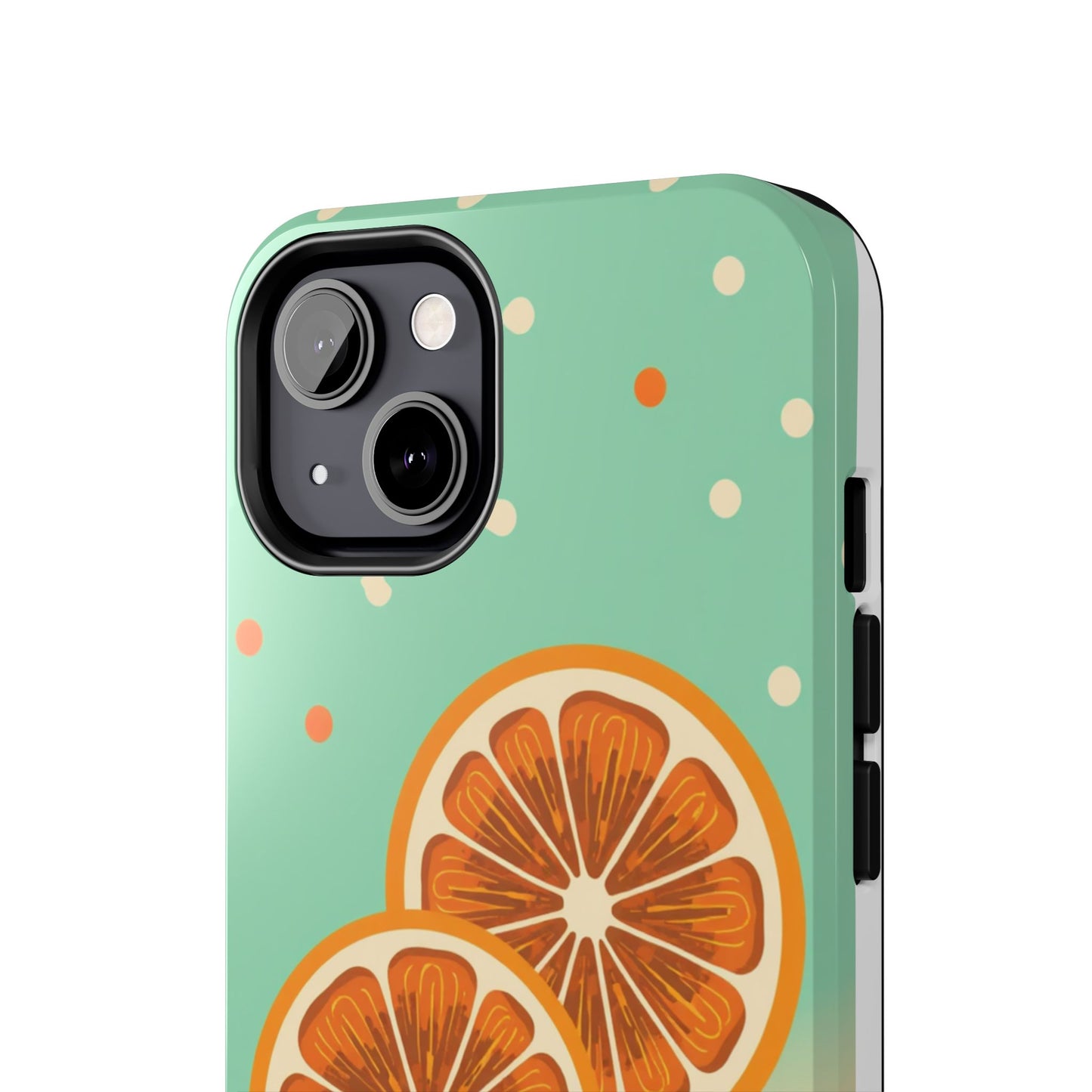 Citrus Vibe Tough Phone Case - Fun Orange Slice Design