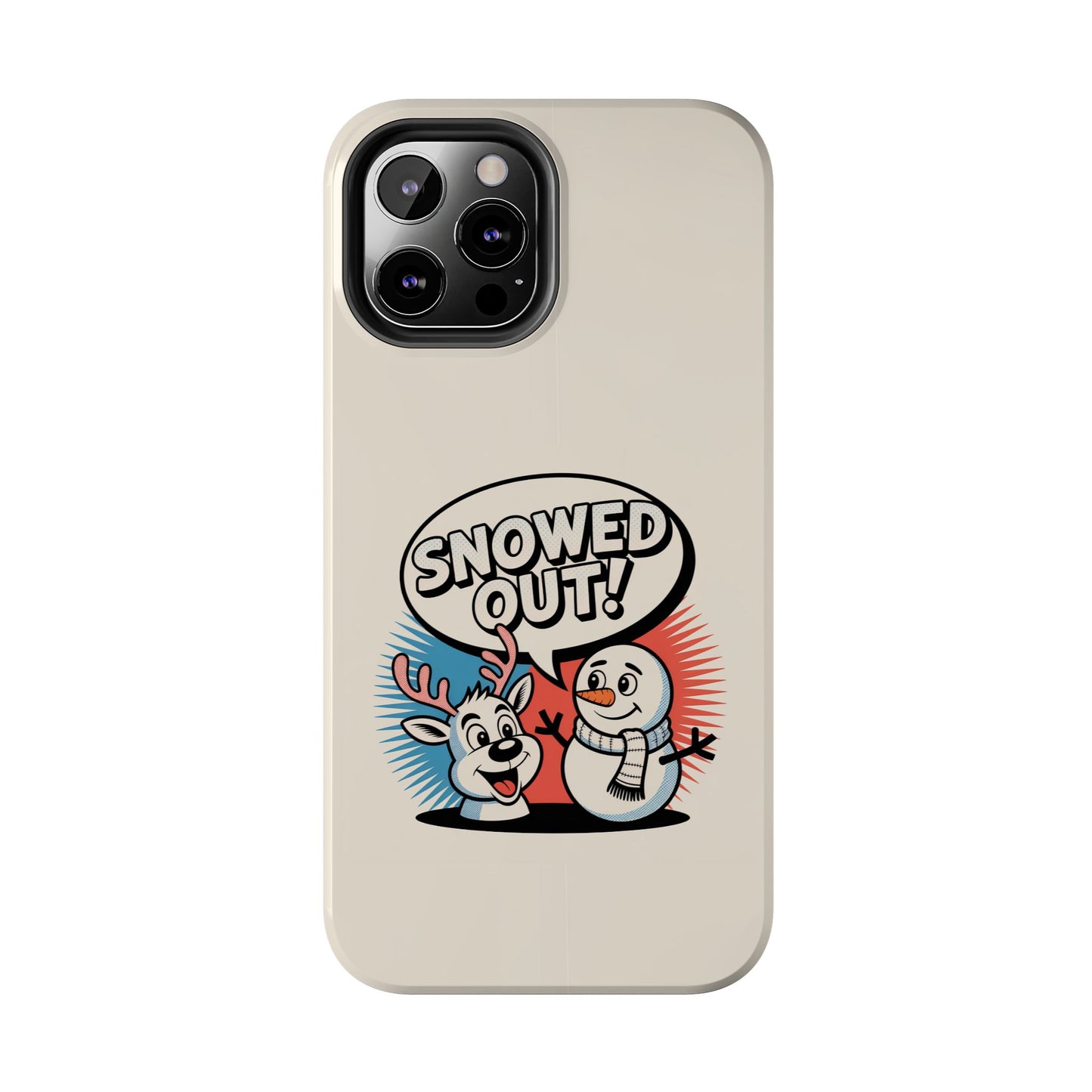 Snowman & Reindeer Tough Phone Case - Snowed Out Holiday Design