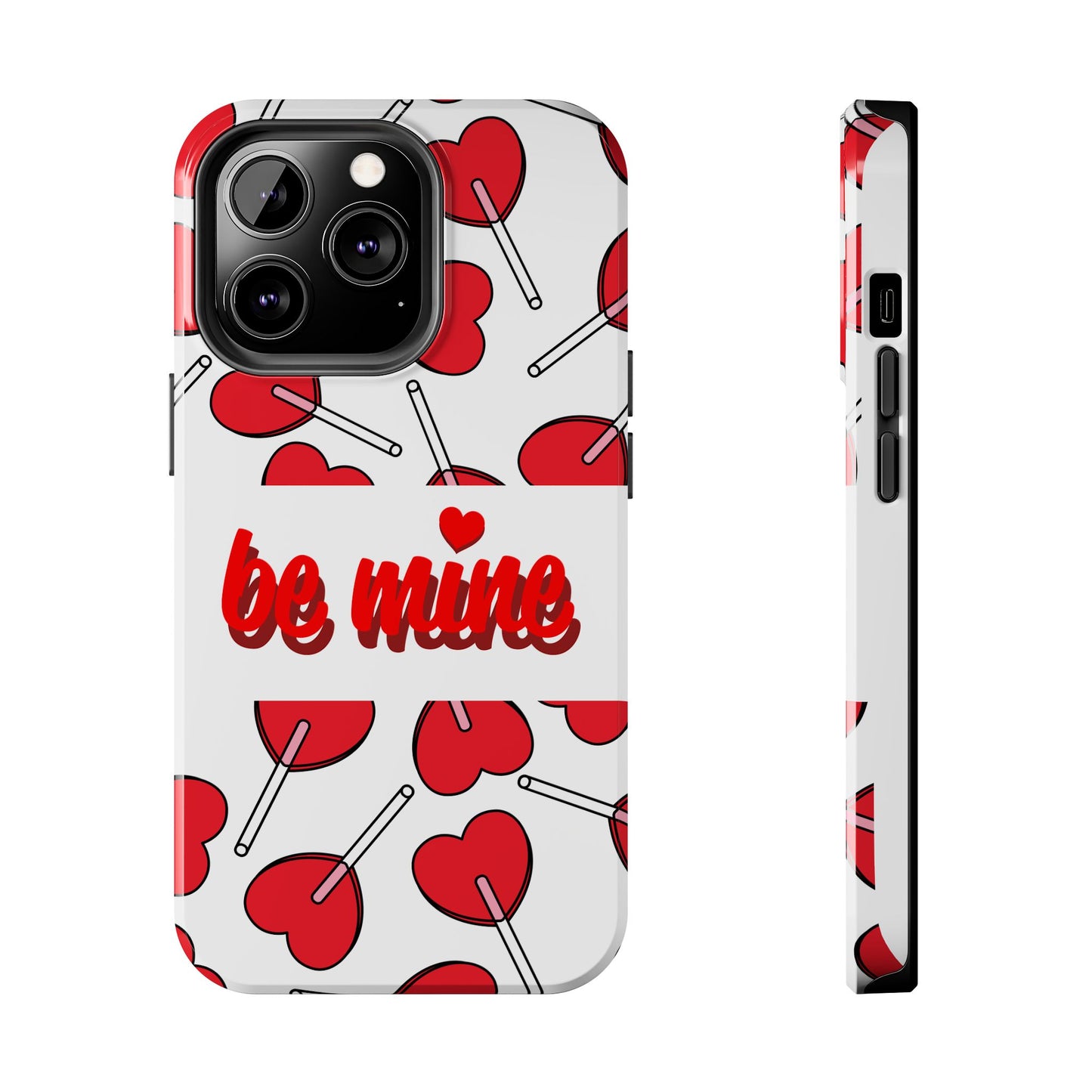 Be Mine Heart Pattern Tough Phone Case - Love Gift - for iPhone