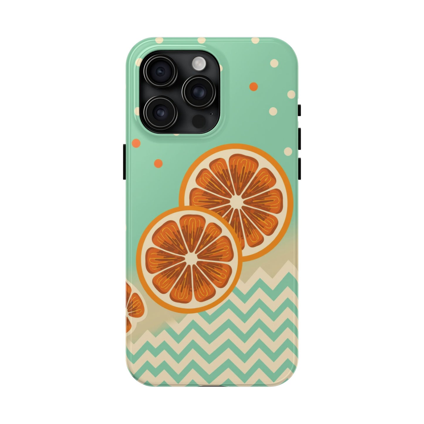 Citrus Vibe Tough Phone Case - Fun Orange Slice Design