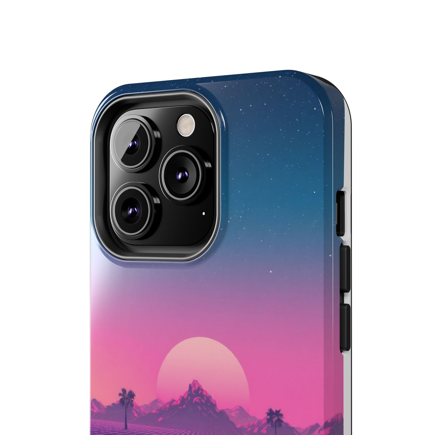 Retro Aesthetic Tough Phone Case - Vibrant Sunset Design