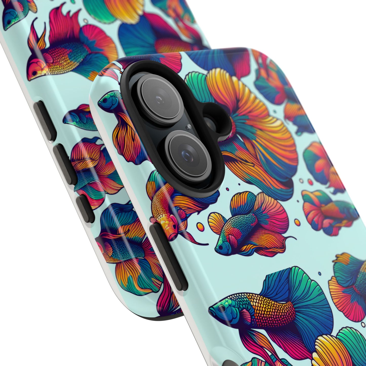 Colorful Fish Pattern Tough Phone Case - Aquatic Lovers - for iPhone