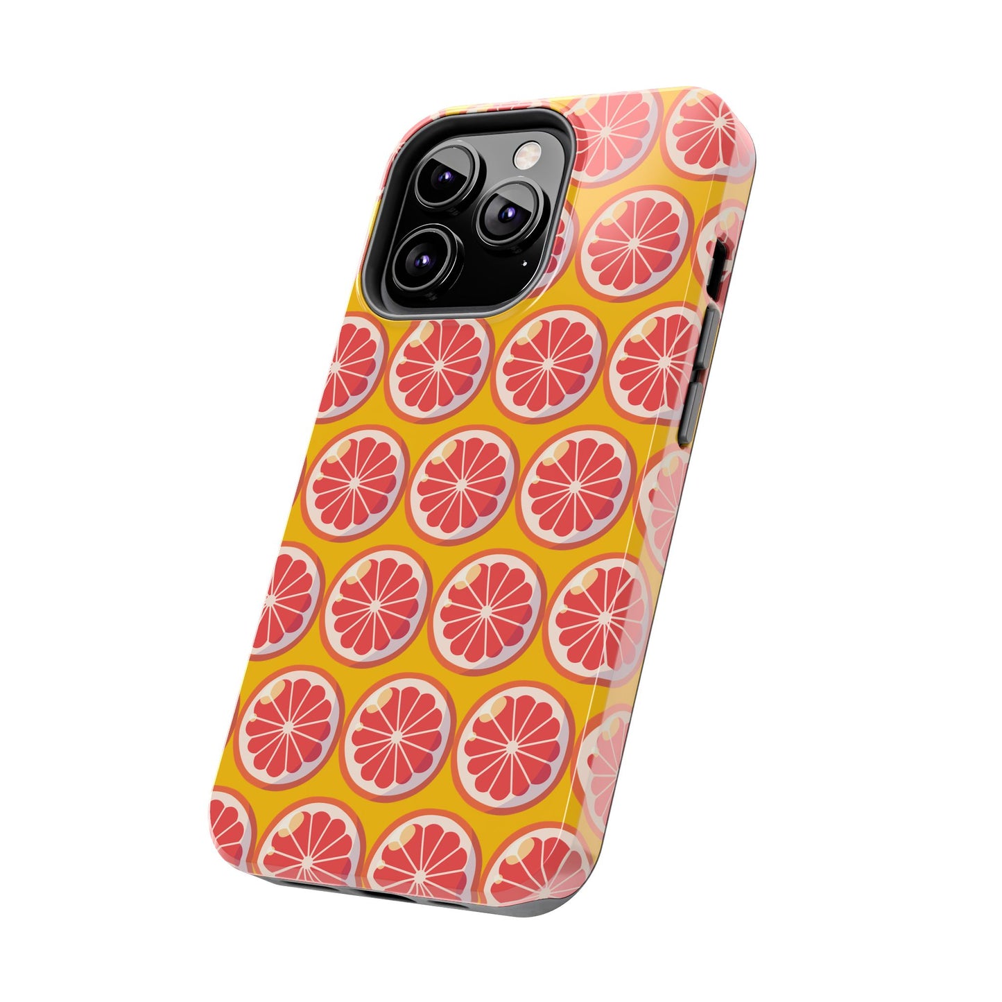 Citrus Pattern Tough Phone Case - Bright Grapefruit Design - for iPhone