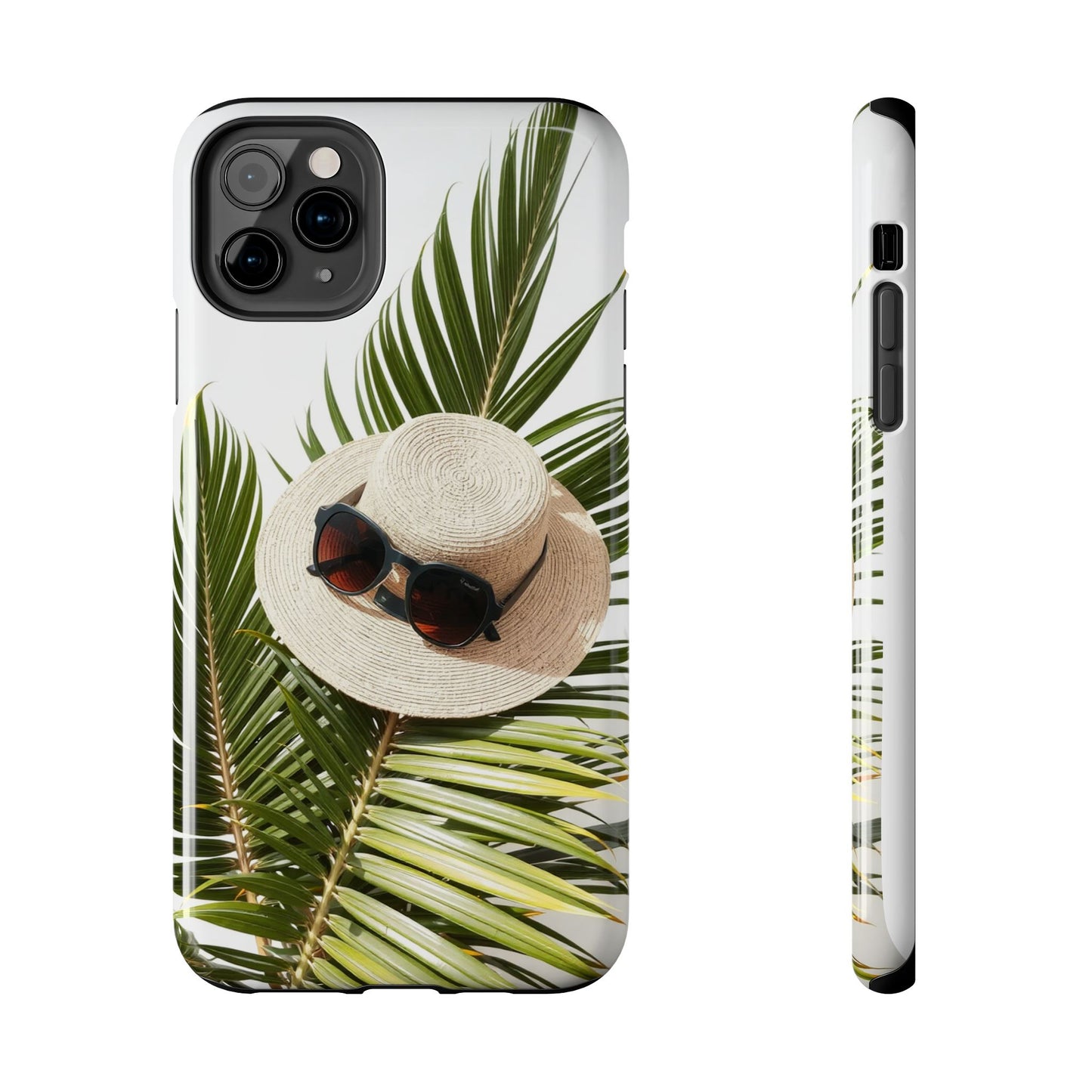 Tropical Phone Case - Summer Vibes with Hat & Sunglasses Design