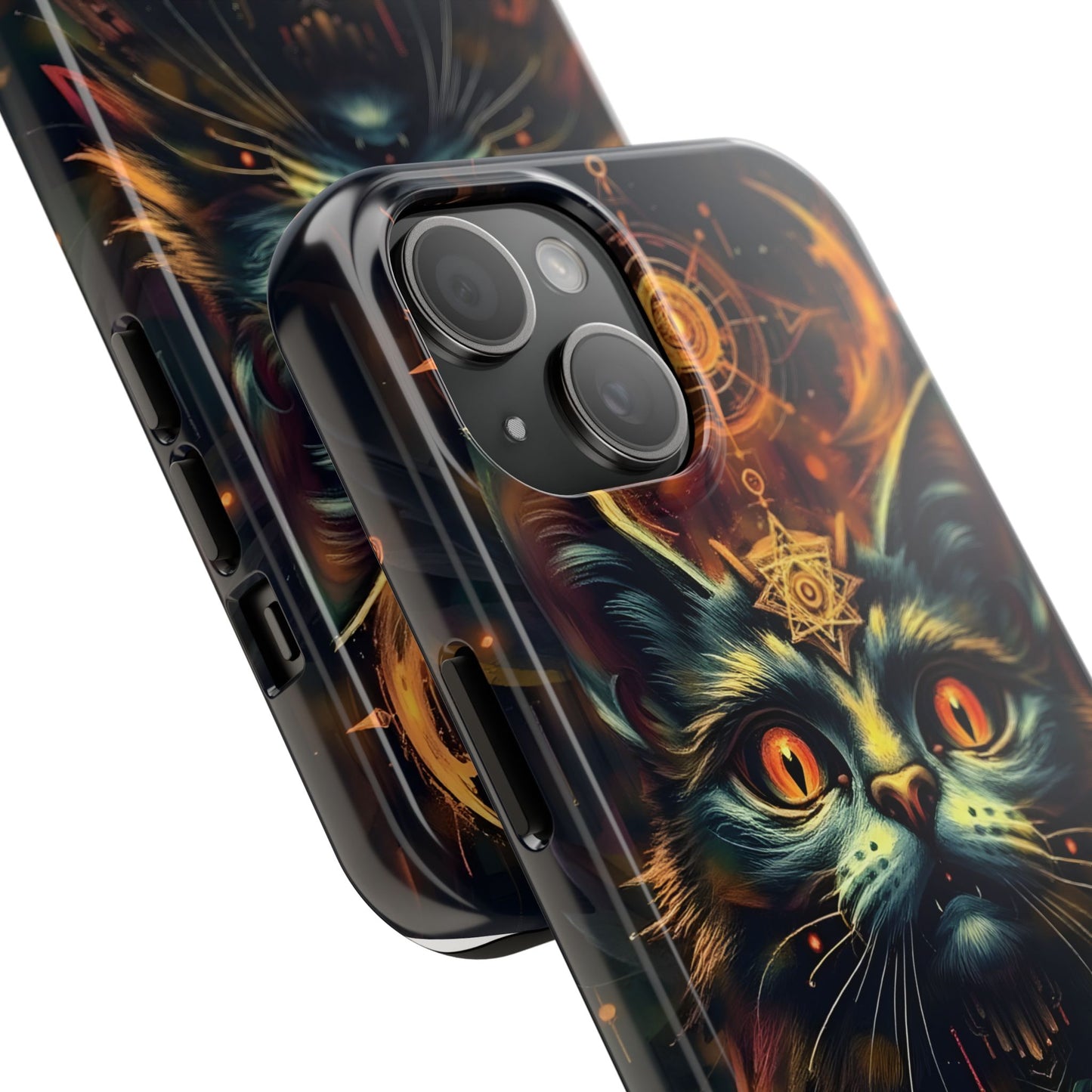 Mystical Cat Queen Tough Phone Case – Unique Protection for Cat Lovers - for iPhone