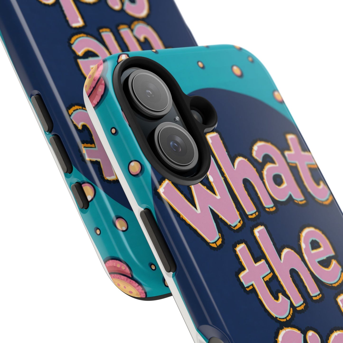 Playful Tough Phone Case - "What the Fish" Design