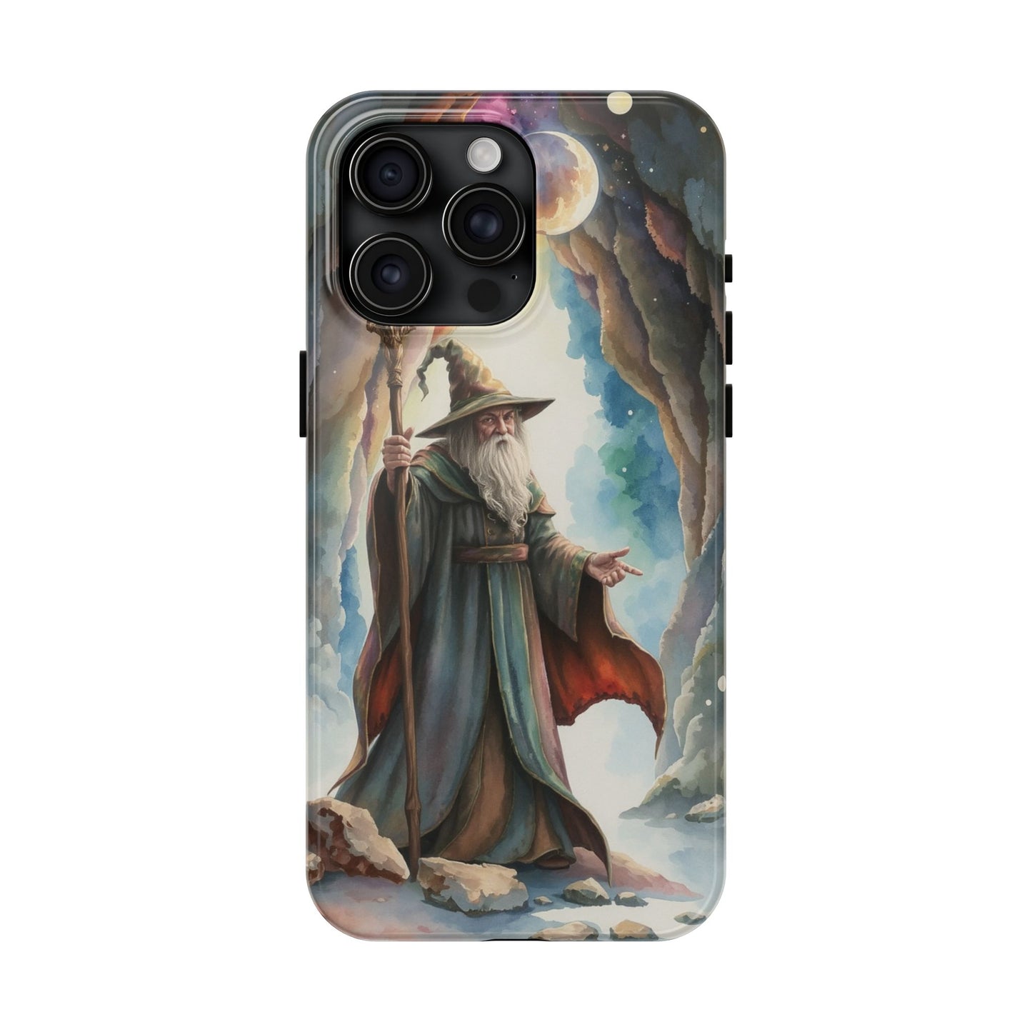 Magical Wizard Phone Case - Tough, Durable Phone Cover for Fantasy Lovers, Geek Gift, Unique Design, Celestial Phone Accessory