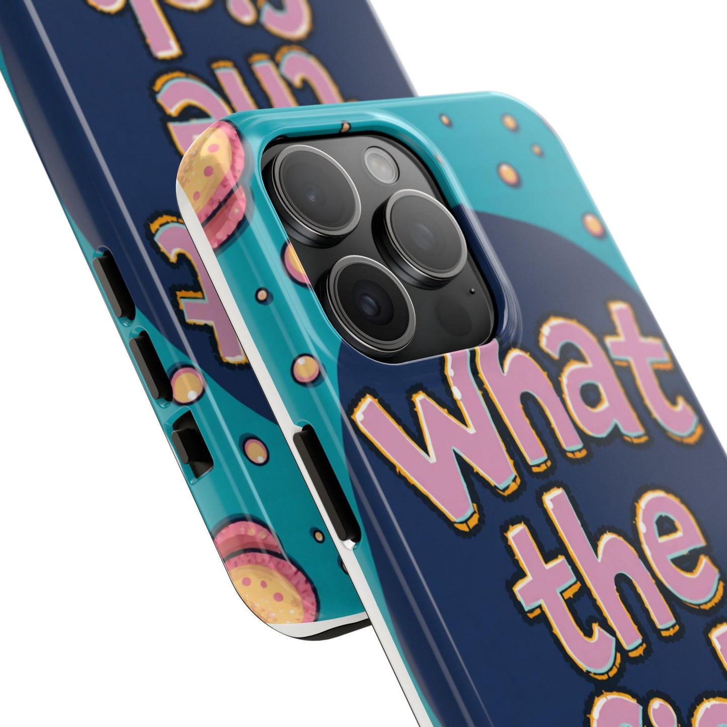 Playful Tough Phone Case - "What the Fish" Design