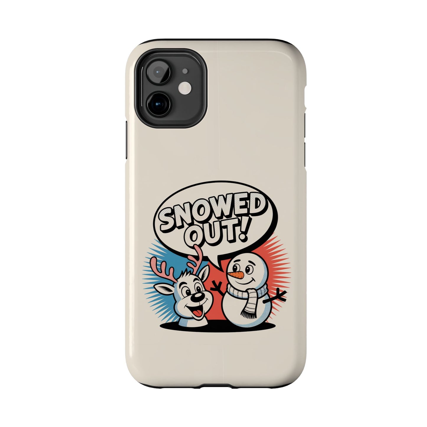 Snowman & Reindeer Tough Phone Case - Snowed Out Holiday Design