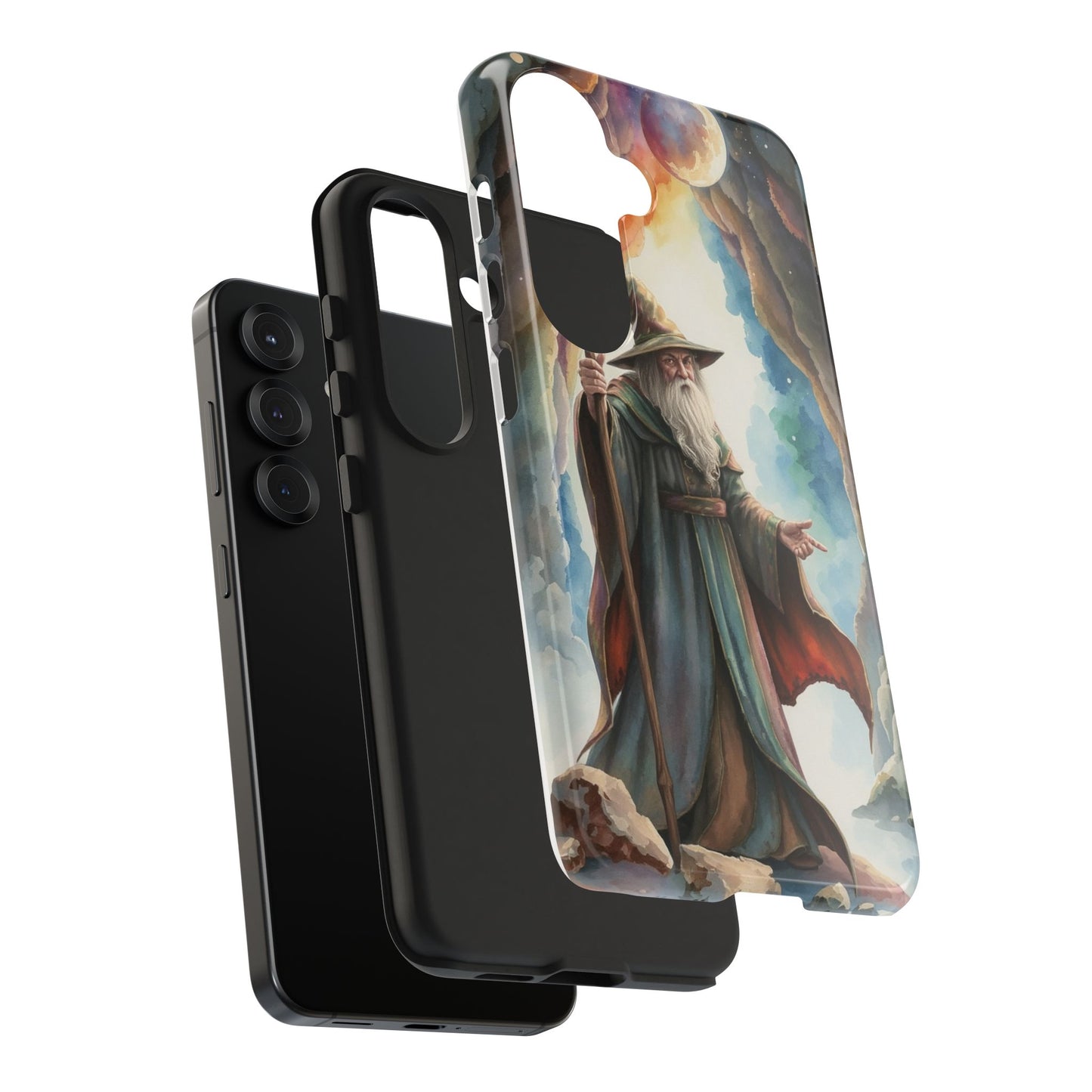 Magical Wizard Phone Case - Tough, Durable Phone Cover for Fantasy Lovers, Geek Gift, Unique Design, Celestial Phone Accessory