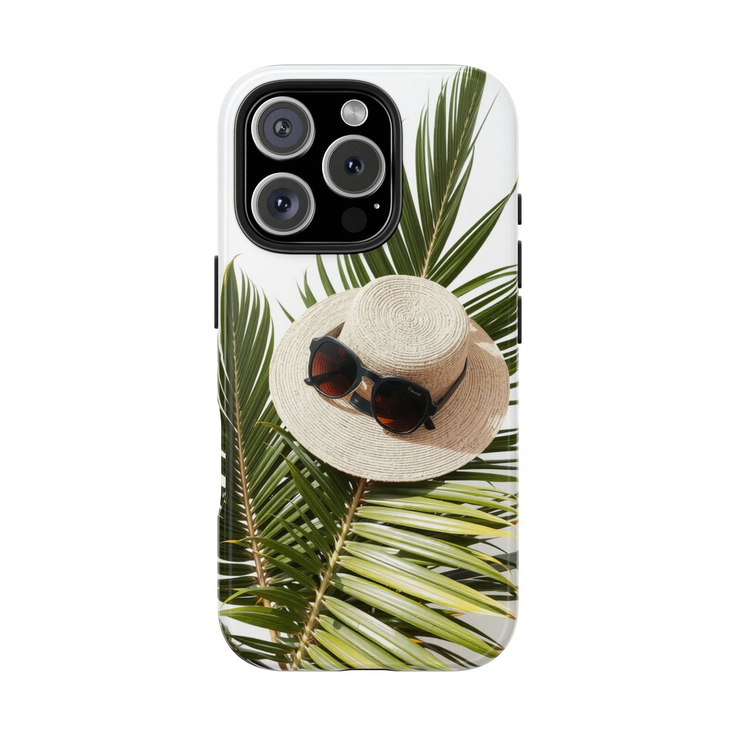 Tropical Phone Case - Summer Vibes with Hat & Sunglasses Design