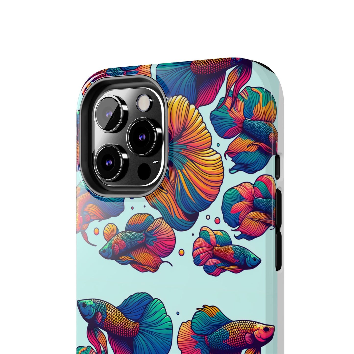 Colorful Fish Pattern Tough Phone Case - Aquatic Lovers - for iPhone