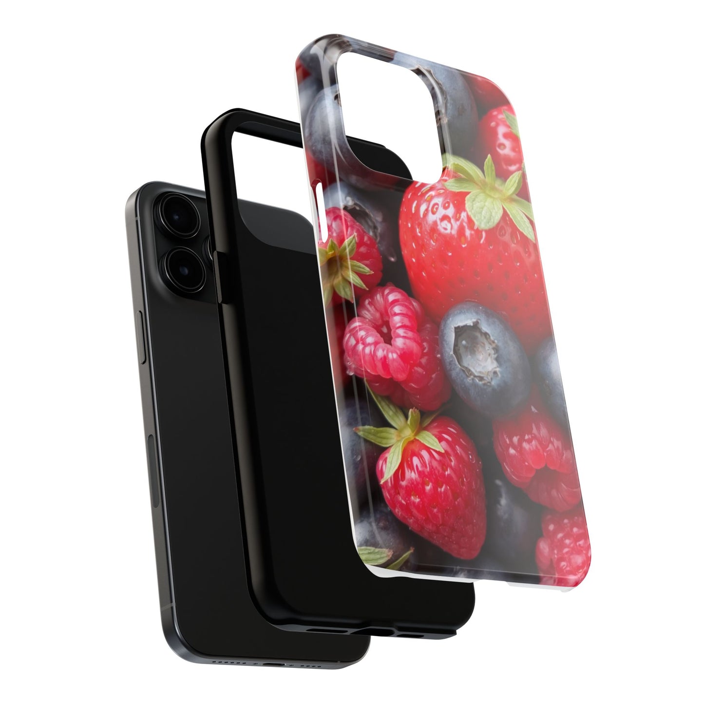 Fruit-Themed Tough Phone Case - Berry Burst Design
