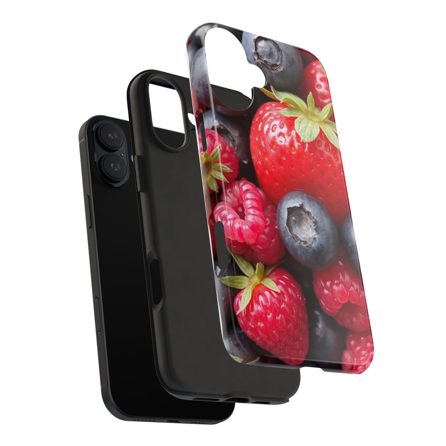 Fruit-Themed Tough Phone Case - Berry Burst Design