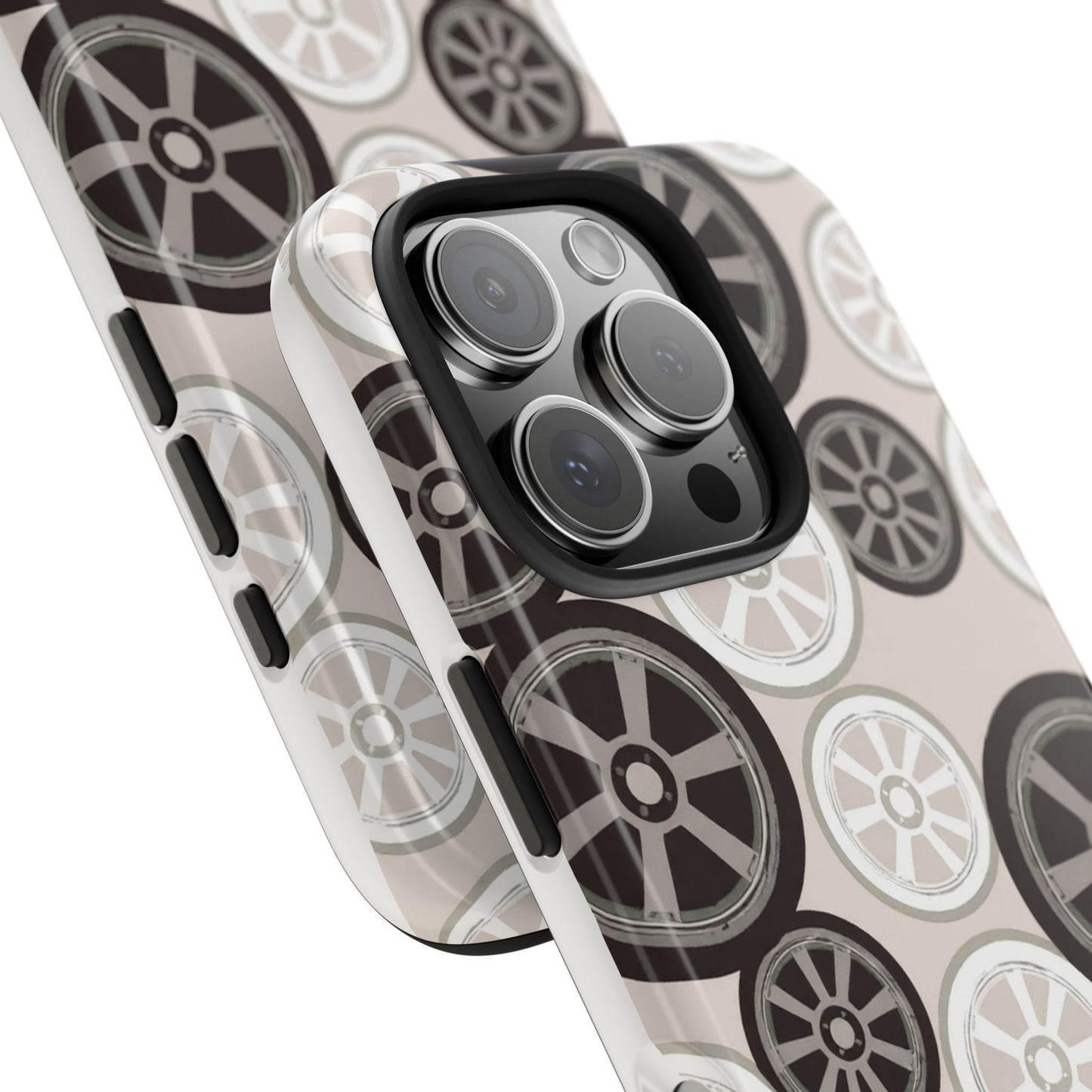Racing Wheel Design Tough Phone Case – Durable Protection for Automotive Enthusiasts