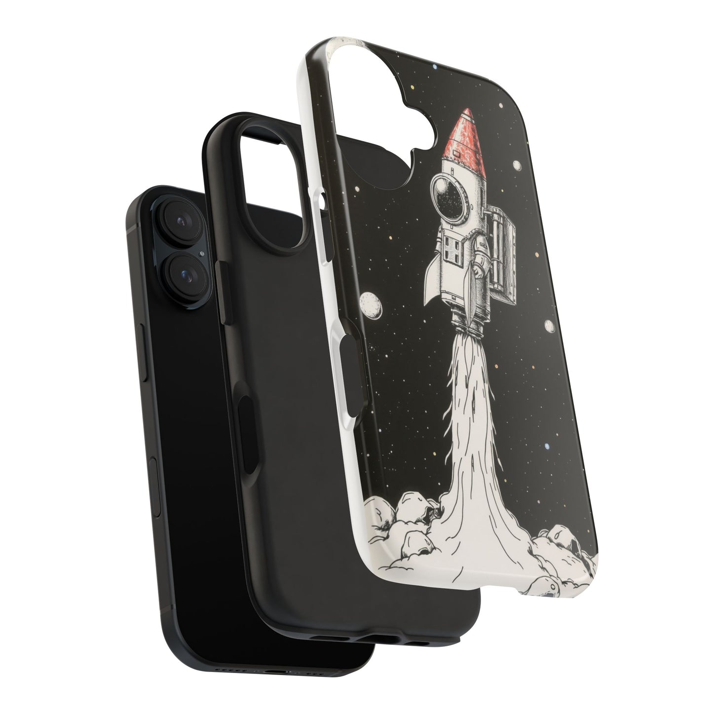 Cool Tough Phone Case for iPhone - Astro-Rocket Bond