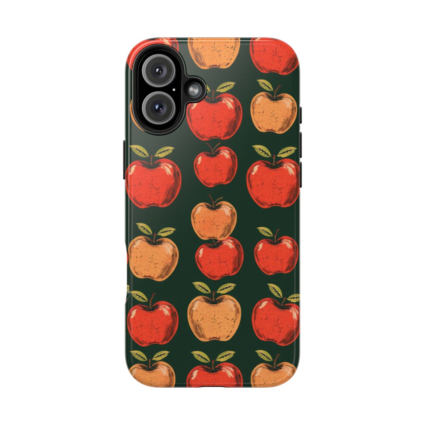 Apple Retro Pattern Tough Phone Case - Durable, Stylish, and Protective for Everyday Use - for iPhone