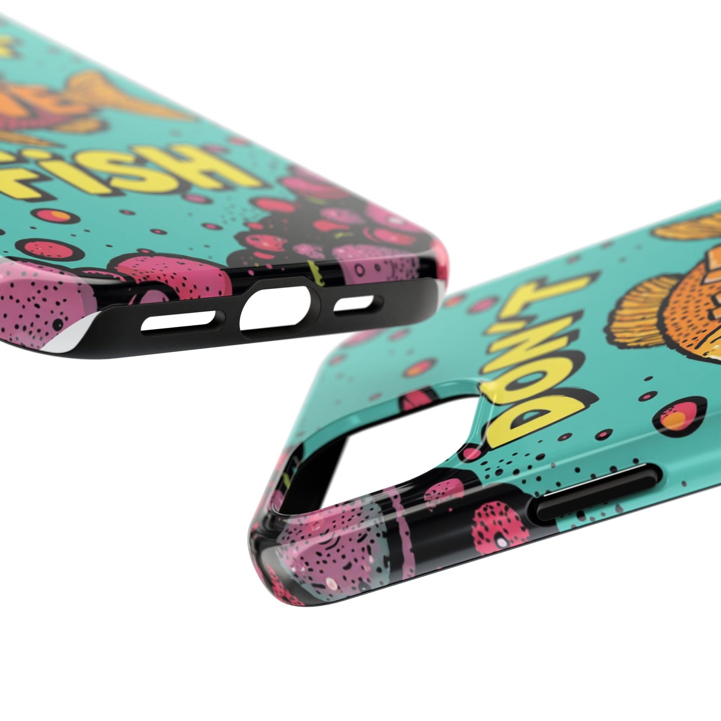 Catchy Fish-Themed Tough Phone Cases, Unique Gift for Fish Lovers, Durable Protection for Phones, Fun Aquatic Design, Ideal for Holidays