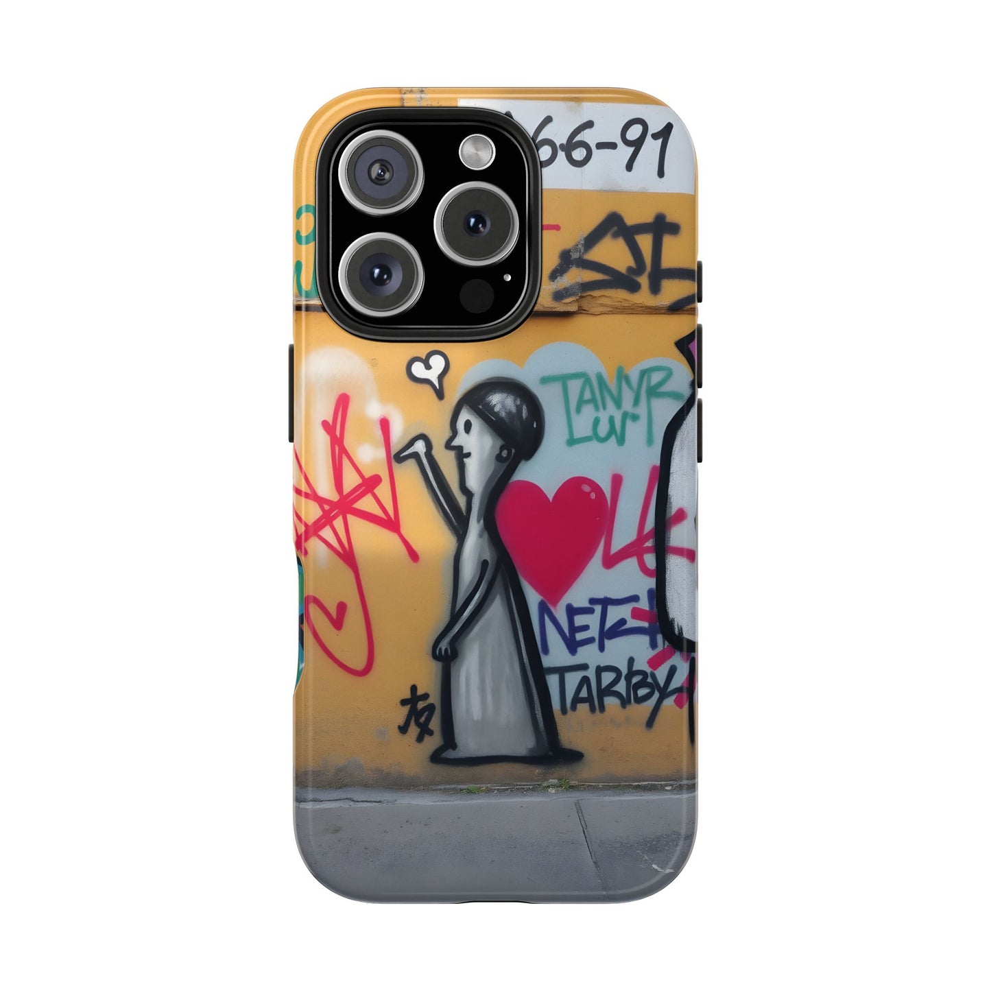 Urban Cupid Graffiti Tough Phone Case - Durable Protection with Street Art Vibe - for iPhone