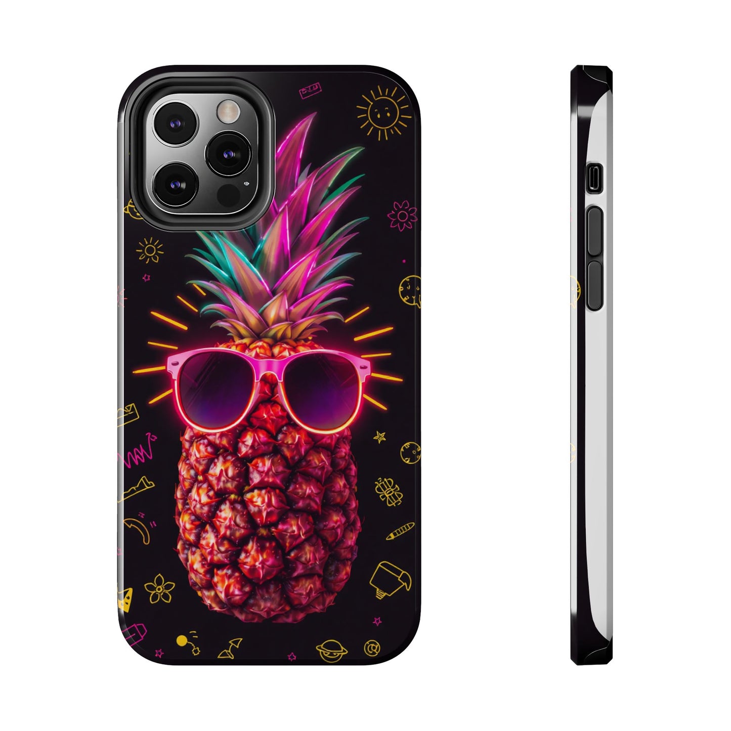 Tough Pineapple Phone Case - Cool, Vibrant Design Perfect for Summer Vibes