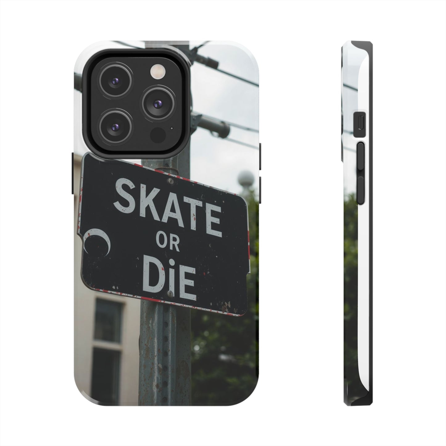 Black Sign Skate or Die Design - Tough Phone Case for iPhone