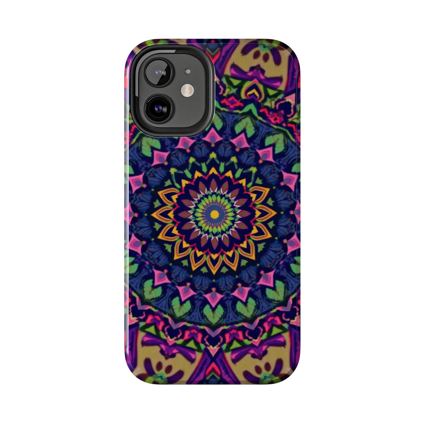Vibrant Mandala Tough Phone Case - Colorful, Purple Fusion, Durable Protection for Your Device - for iPhone