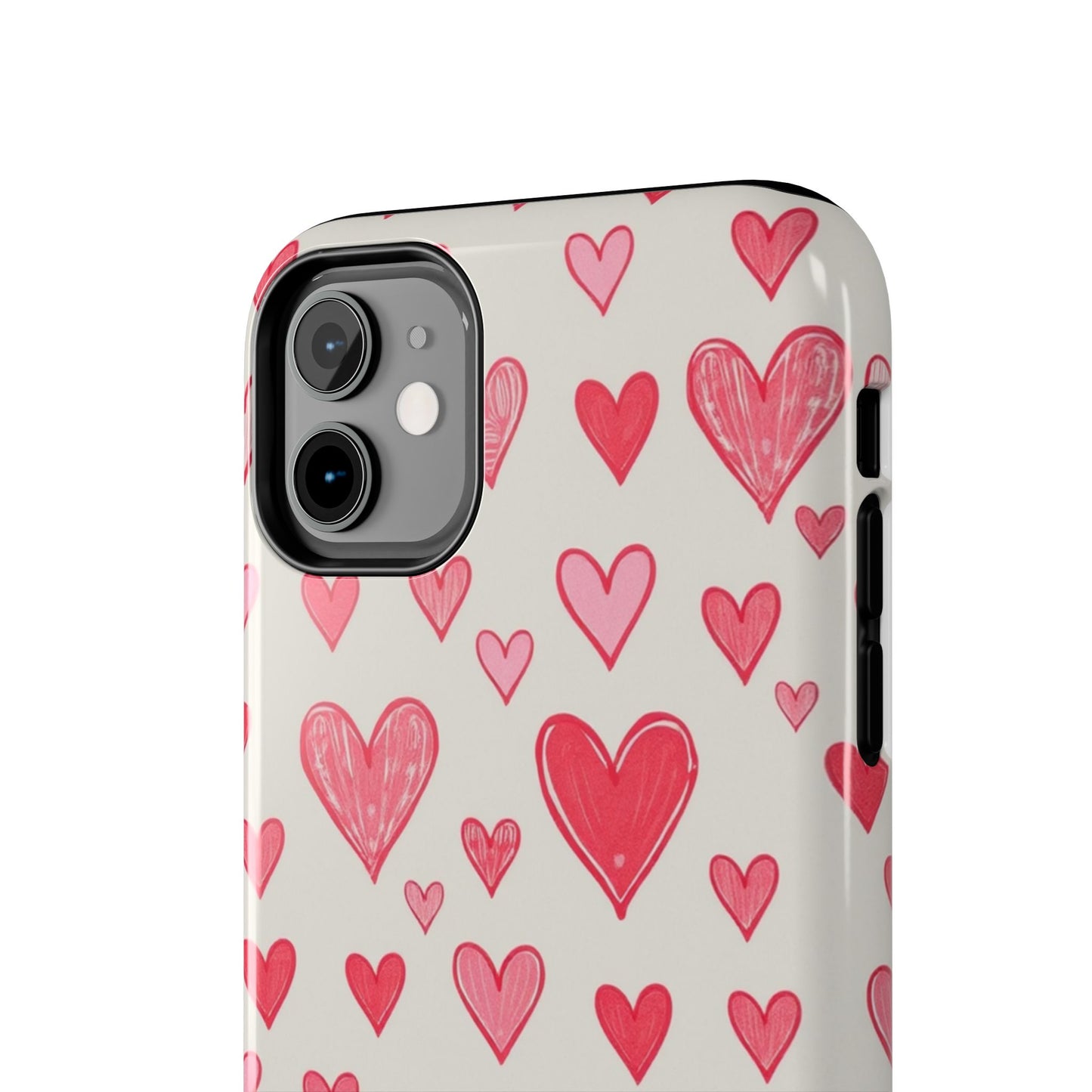 Heart Pattern Tough Phone Case - Cute and Stylish Protection