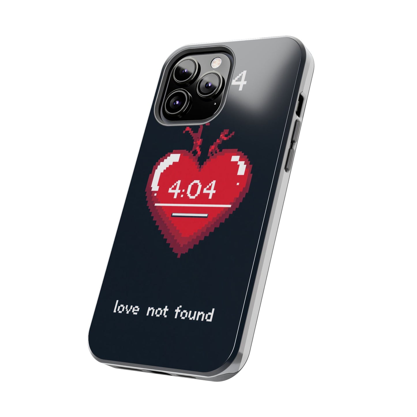 Vintage Pixel Heart Tough Phone Case - "404 Love Not Found" Design