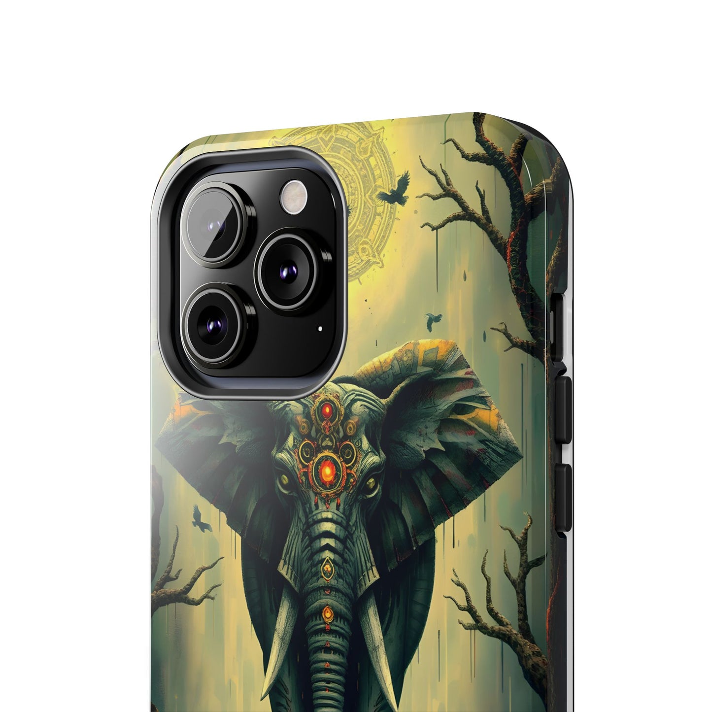 Mystical Forest Elephant Tough Phone Case | Vibrant Design for Nature Lovers - for iPhone