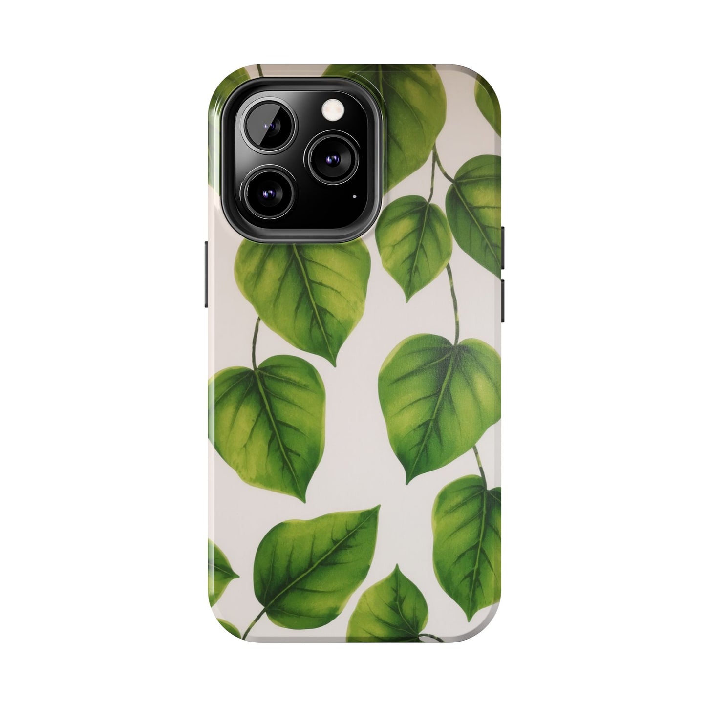 Tough Phone Cases with Green Leaf Design | Eco-Friendly Protection for Nature Lovers